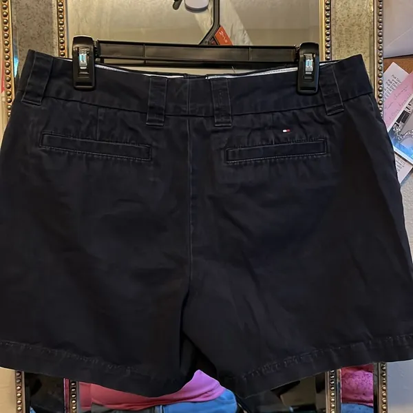 Ladies Tommy Hilfiger blue high rise shorts size 10 - Image 2