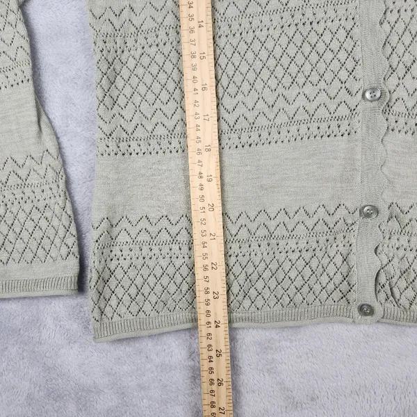 Frye Womens Cardigan Sweater Green Long Sleeve Size L Large - Image 4