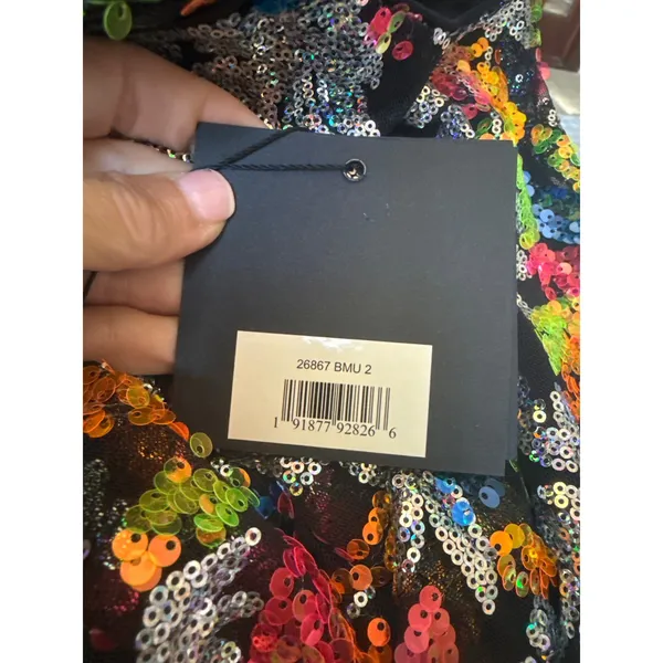 NWT Mac Duggal Black Floral 26867 Sequined Mini‎ Cocktail Dress Sz 2 $358 - Image 8