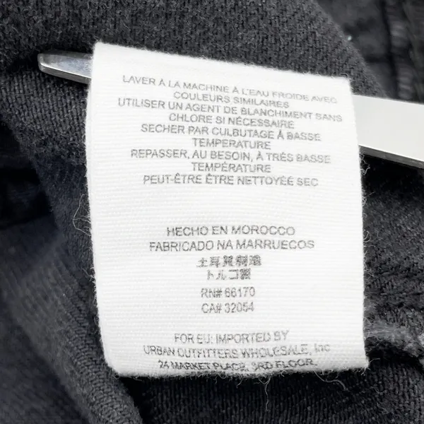 Free People Women Denim Jacket XS Black Grunge‎ Indie Rock Trucker Western Urban - Image 11