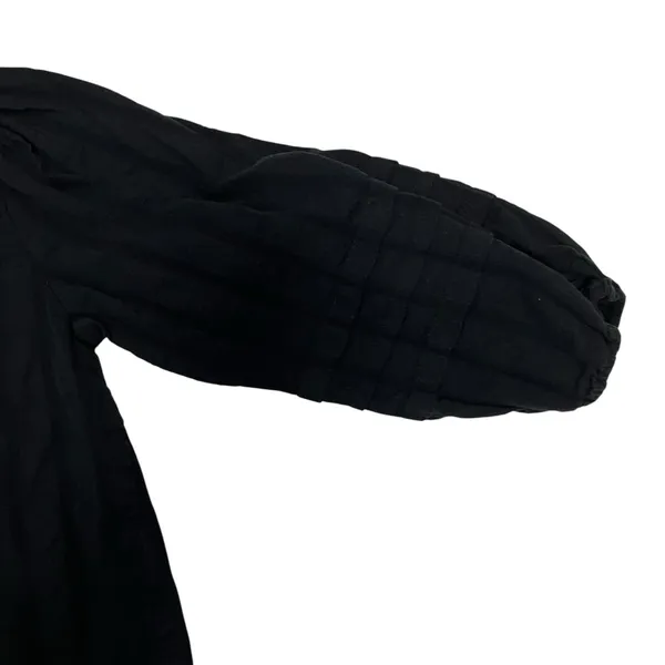 FREE PEOPLE Happy Days Puff Sleeve Cropped Blouse In Black Size Small - Image 3