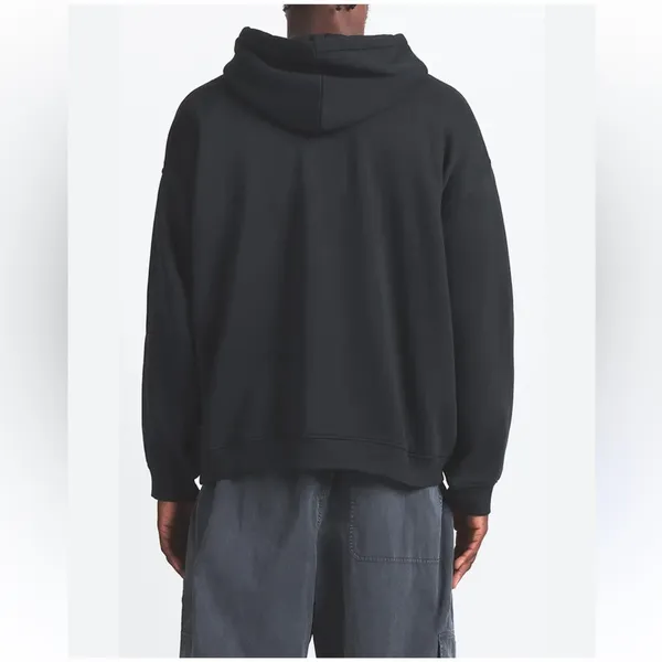NWT SKIMS Fleece Lounge Relaxed Zip Up Hoodie Onyx Black Sweatshirt Medium $98 - Image 2