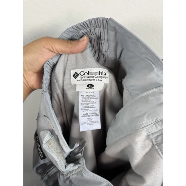 Columbia Vintage 90's Womens Full Side Zip Ski Snow Pants Gray Size XL F2 SL8087 - Image 11