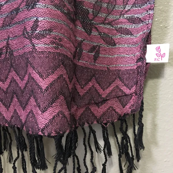 Metallic Fringe Wrap Scarf Multiple - Image 6