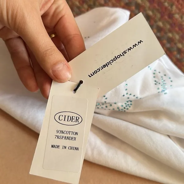 NWT CIDER JELLYFISH RHINESTONE CUT OUT SIDE TIE TEE - Image 5