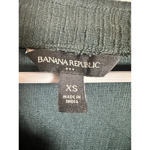 Banana Republic Womens XS Dark Green Ribbed V-Neck‎ Dolman Sleeve Knit Top - Image 3