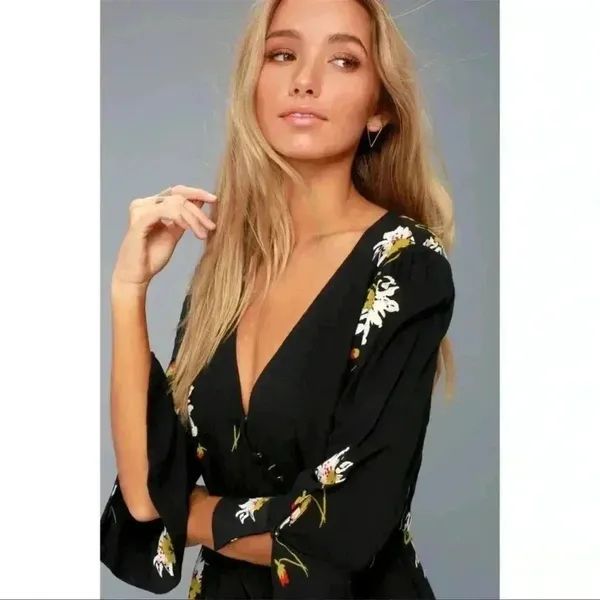 Free People Time On‎ My Side Crepe Mini Dress size s - Image 5