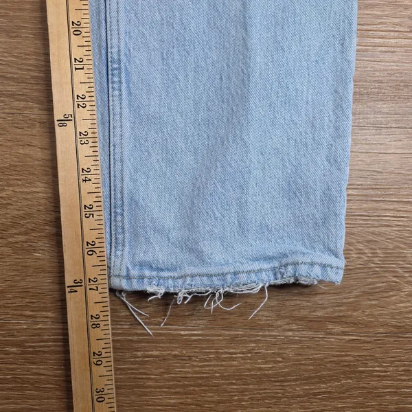 Abercrombie & Fitch 90s Straight Jeans Women 28 6S Light Wash High Rise Casual - Image 6