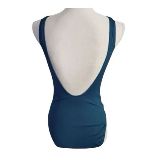 SHADE & SHORE Green Ribbed Strappy One Piece Size Small Swimsuit Medium Coverage - Image 3