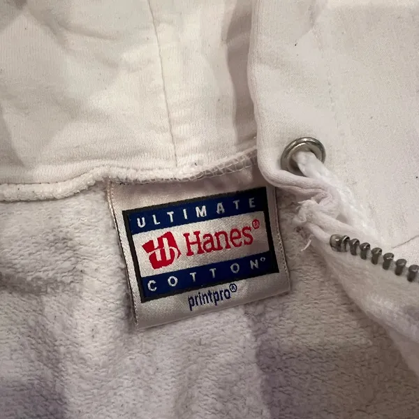White Zip-Up Hoodie - Image 3
