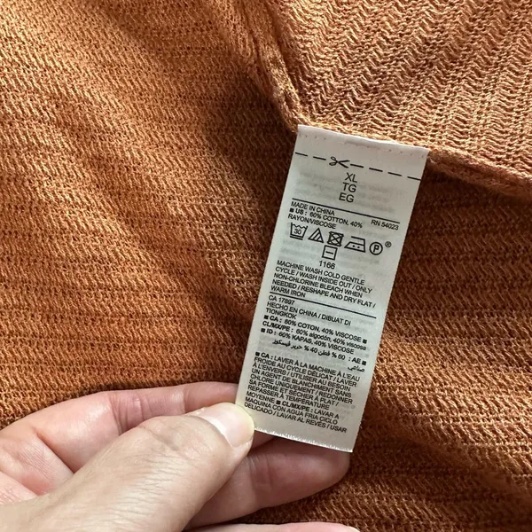 New Old Navy Pumpkin Burnt Orange Open Front Carfugan Size XL - Image 4