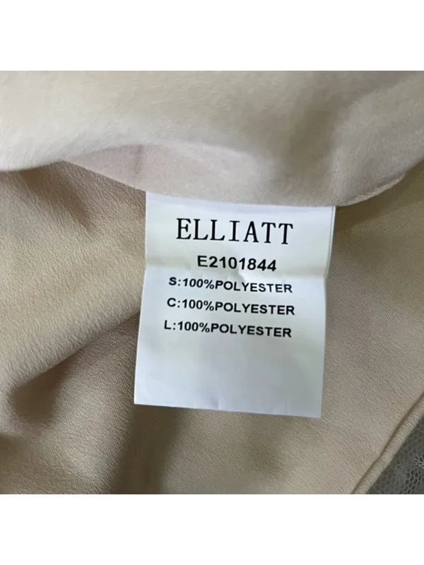 NWT Elliatt Dotted Organza Ivory Ruffled Layering Dress Long Sleeve Like S - Image 9