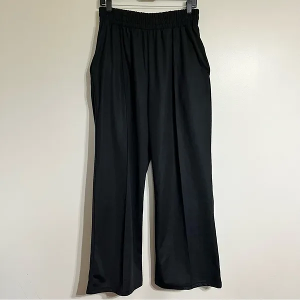 NWT Women's‎ Top Shop Wide Leg Black Pants With Pockets Size 8-10 - Image 4