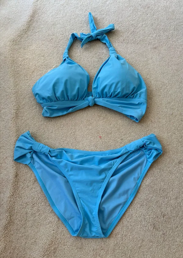 Stylish Swimwear Bikini Set Blue Size 1X - Image 2