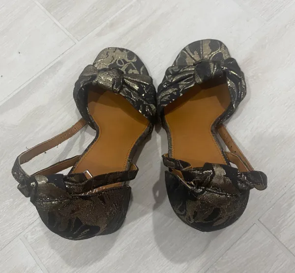 Franco Sarto Designer Bow Top Sling Back Heel Sandals Women Size 9 - Image 4