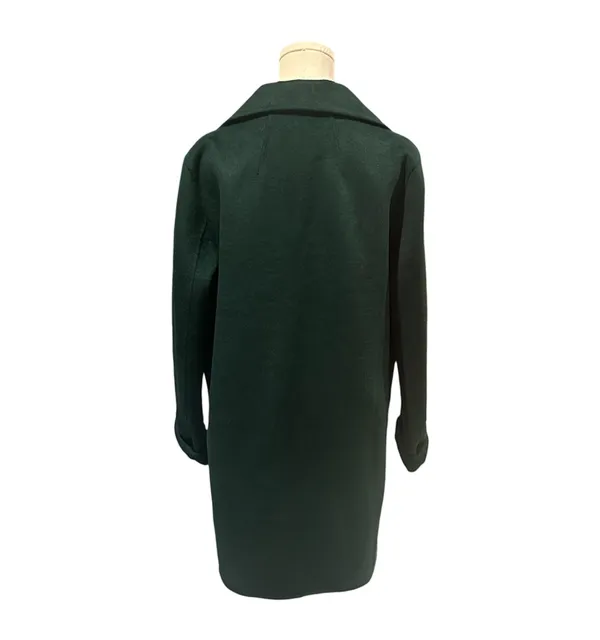 Belle & Bloom Ex-Boyfriend Wool Blend Oversized Jacket Dark Green - Image 4