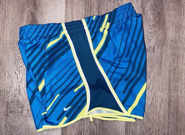 Vintage Style Nike Tempo Shorts Blue Stripe Pattern Y2K Gym Indie Athletic - Image 3