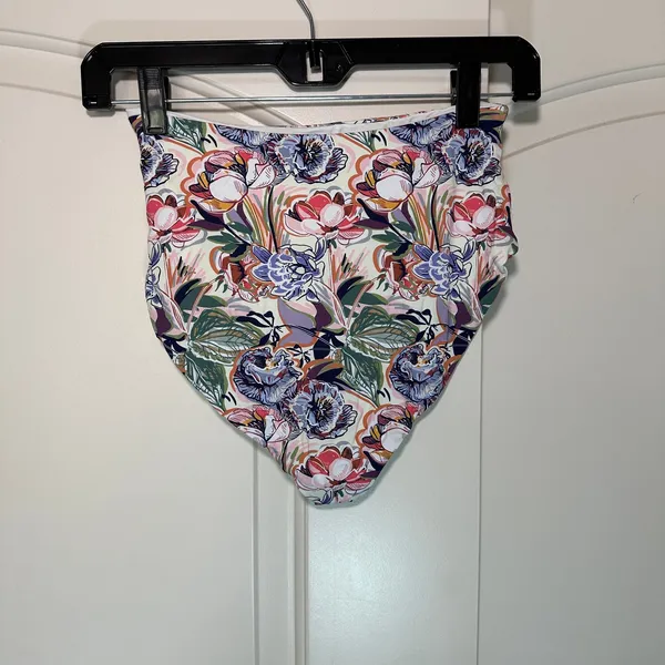 Dippin Daisys High Waisted‎ Floral Knot front Bikini Bottom Womens Small - Image 3