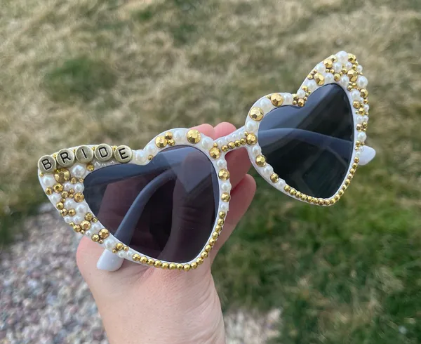 Bride Sunglasses Gold - Image 5