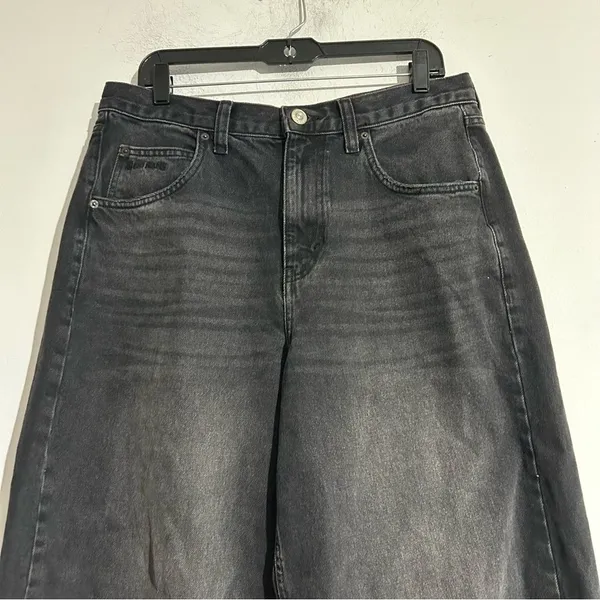 BDG Urban Outfitters Logan Barrel High Waist Baggy Wide Leg Jeans Black Sze 31W - Image 3
