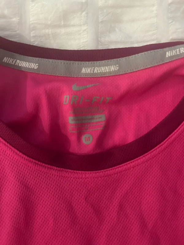 Nike Pink Dri-Fit Long Sleeve Running Shirt - Image 3