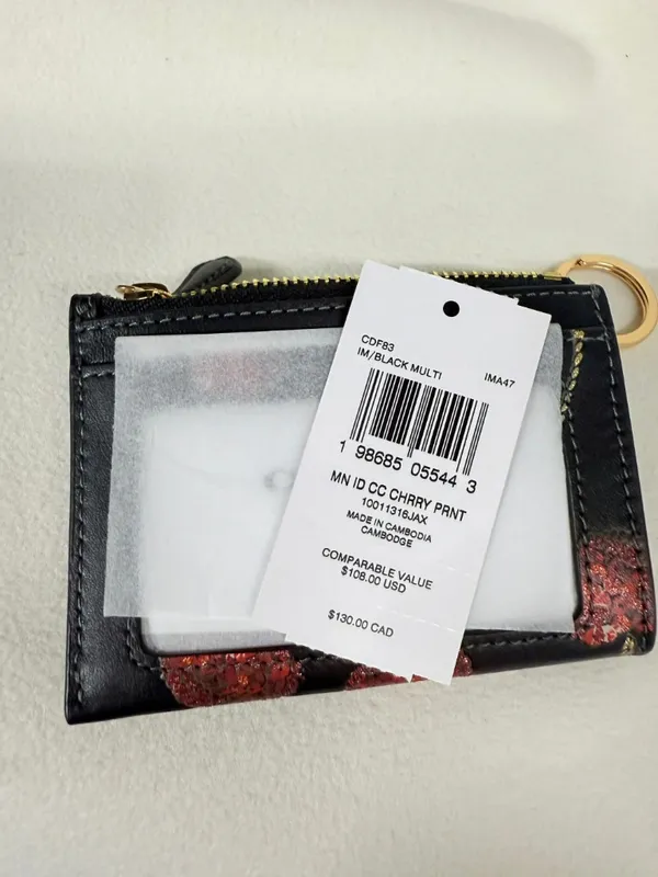 coach Mini Skinny Id Case With Cherry Print cdf83 - Image 6