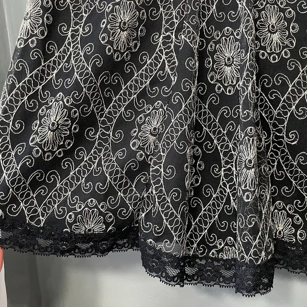 Black Whimsigoth Size Large Swing Skirt Dark Romantic Gothic Fairy Grunge Lace - Image 4