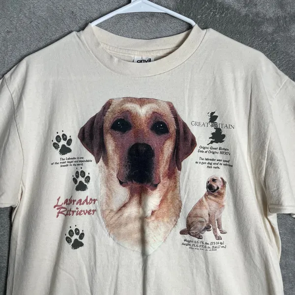 Vintage Labrador Retriever Graphic Tee 90s Animalcore Streetwear Large Dog Lover - Image 4