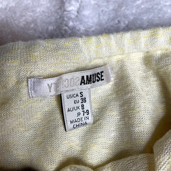 Amuse Society Off The Shoulder Ruffle Crop Top Long Sleeve Yellow Size S‎ - Image 4
