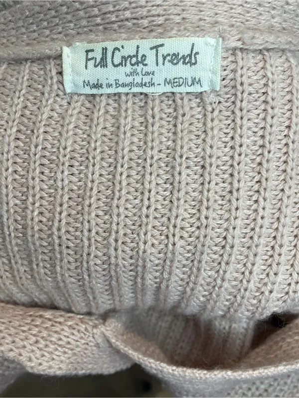 Light Pink Knit Wrap-Style Sweater - Image 3