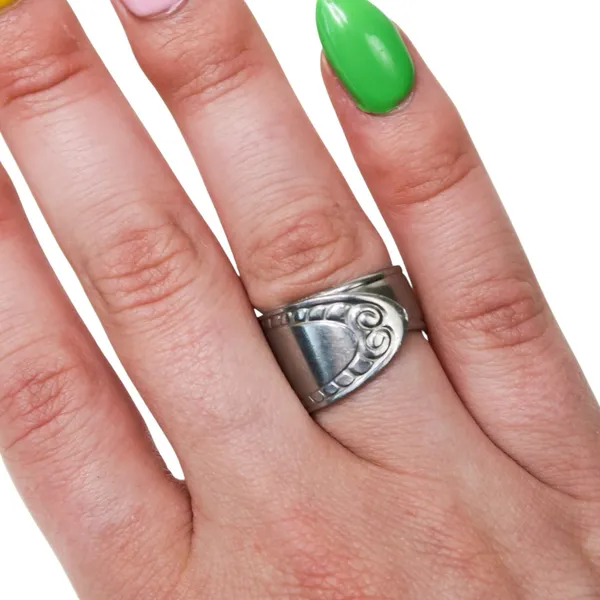 Vintage Silver Spoon Ring - Image 2