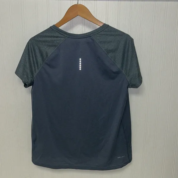 Nike Dri-fit Running Athletic Cut Short Sleeve T-Shirt Gray - Image 4
