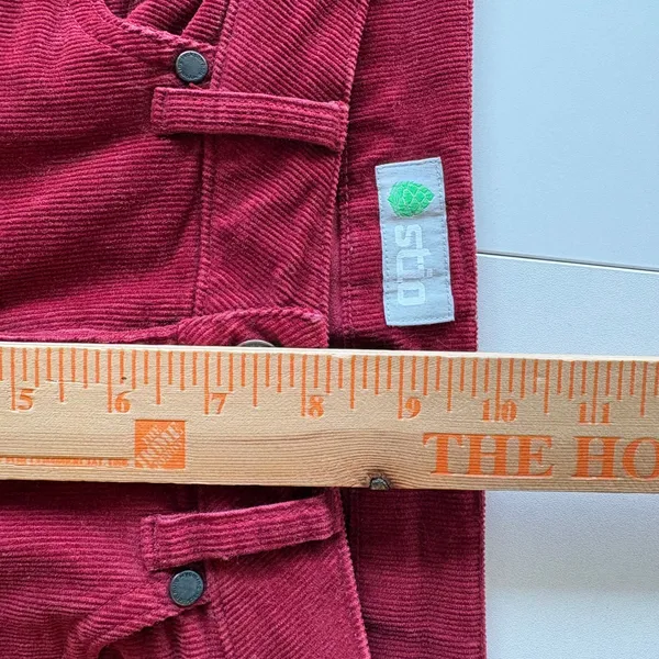 Stio Corduroy Pants‎ Womens 6S Burgundy Rivet Slim Leg Organic Cotton Stretch - Image 9