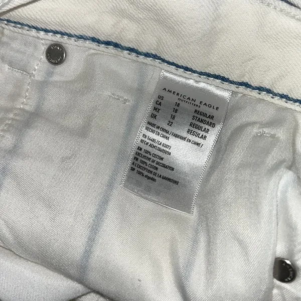 Nwt American Eagle Outfitters Blue White Striped High Rise Mom Jeans - Image 9