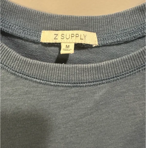 Z-Supply Modern Weekender Relaxed Crewneck Top Mariner Blue - Image 6