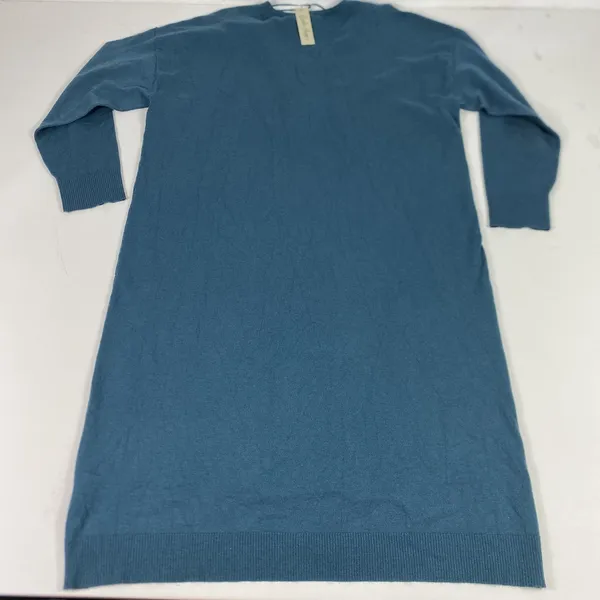 Charlie Paige‎ Sweater Tunic Womens XL Blue Knit V Neck Long Sleeve Dress - Image 8