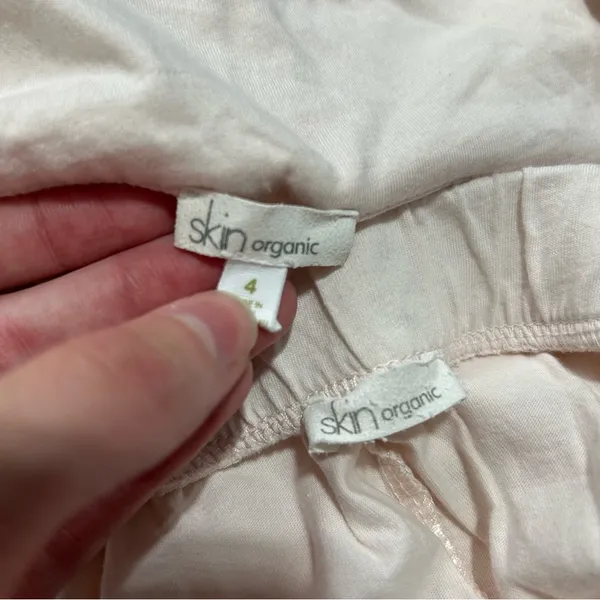 Skin Organic Pima Cotton Long Pajama Set Pink Size 4 XL - Image 10