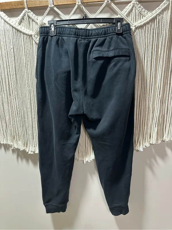 Nike Black Jogger Sweatpants with White Swoosh - Image 4