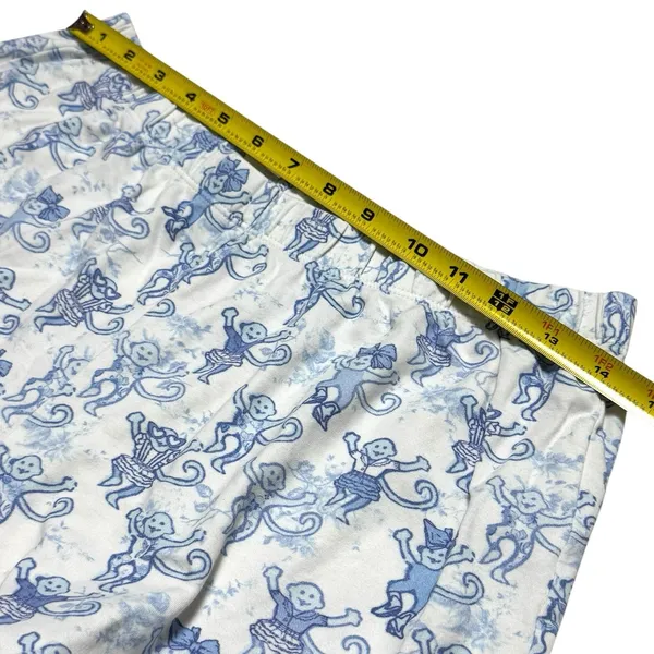 Roller‎ Rabbit x Love Shack Fancy Monkey Polo Pajamas Blue Cozy Novelty Fun M - Image 8