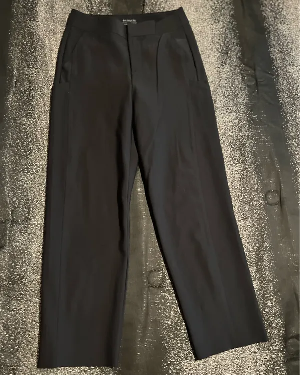 Womens sz4 Athleta Black Stellar Straight Crop Pant-casual/travel/work - Image 2