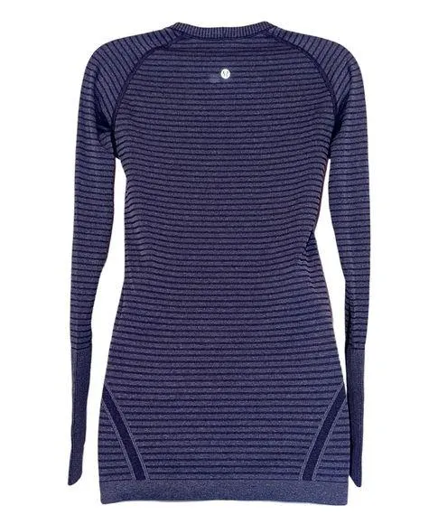 Lululemon Swiftly 6 Tech Striped‎ purple Long-Sleeves Shirts - Image 2