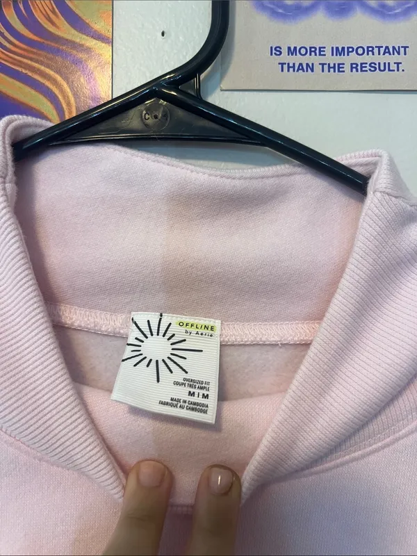 Offline by aerie Pink Mock Neck 'OFFLINE' Pullover - Image 4