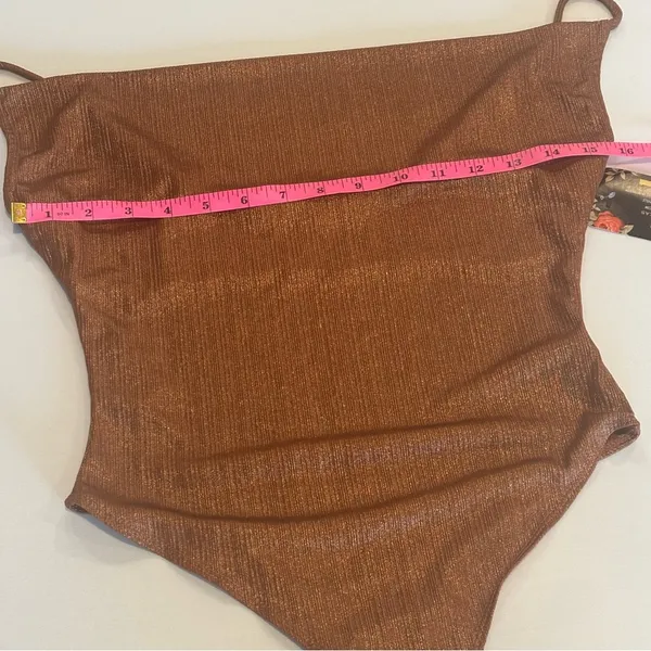 BLASHE Belong Bodysuit in Copper‎ with Adjustable Spaghetti Straps NWT Small - Image 6