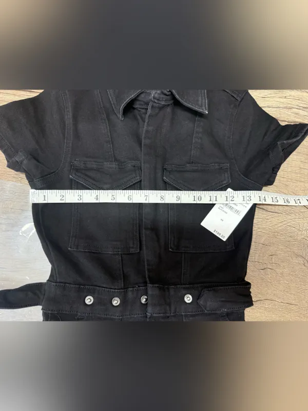Good‎ American Black Good American Denim Jumpsuit size xs NWT - Image 4