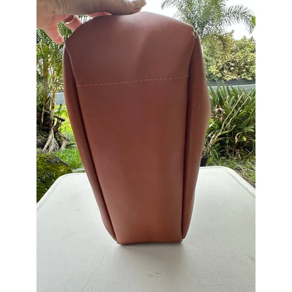 Neiman Marcus Vegan Leather Minimalist Hobo Open Tote Shoulder Bag - Image 7