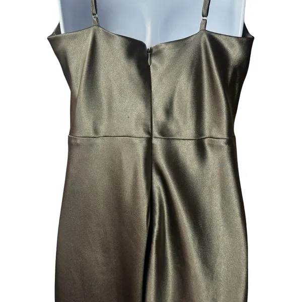 Birdy Grey Mai Dress In Shiny Satin Quartz Special Occasion Bridesmaid Event‎ M - Image 8