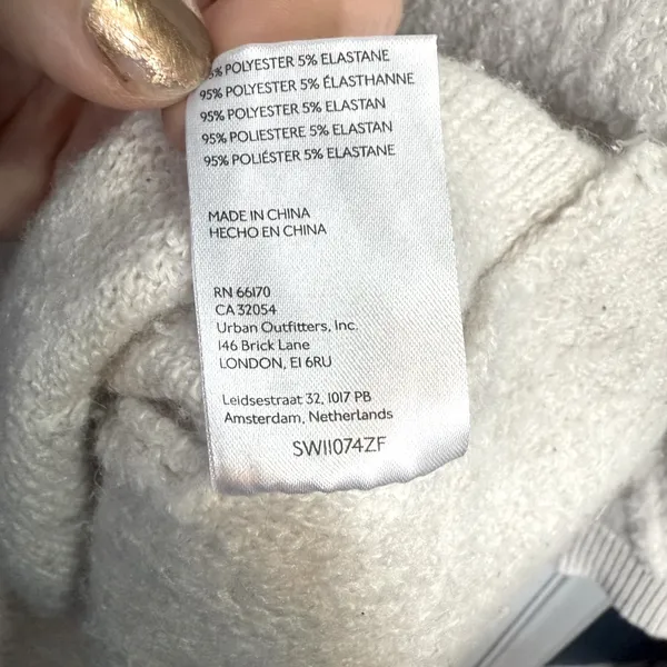 Anthropologie Flat White Knit Button-front Sweater Coat Jacket W1167 Sz M - Image 11