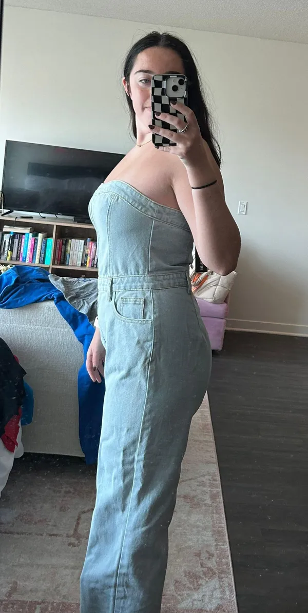 Pretty Little Thing Denim Jumpsuit - Image 3