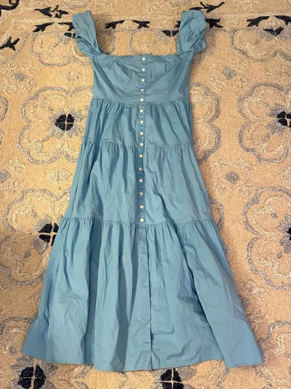 Staud Elio Dress in Bright Blue - Image 2