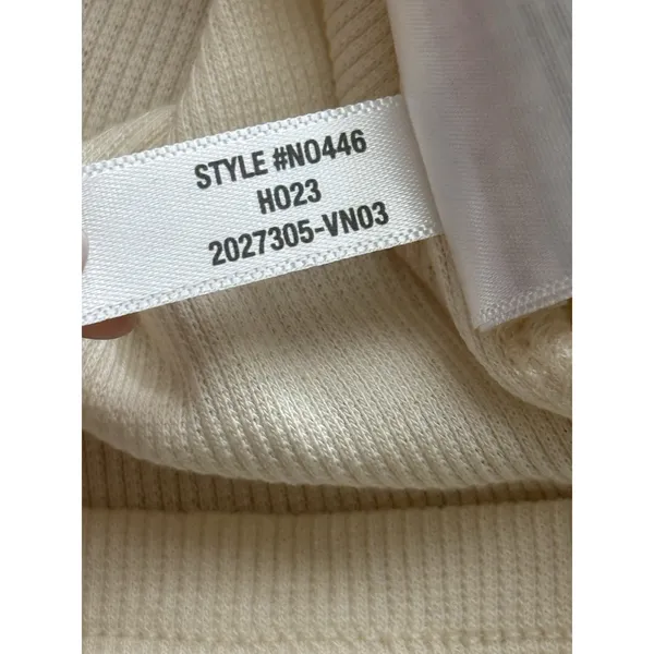 Madewell NWT Angled Neck Long‎ Sleeve Top Women's XL Antique Cream Beige - Image 9